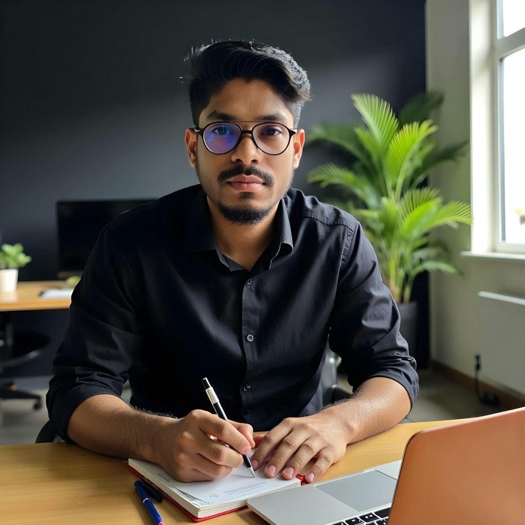 Portrait of a male technical consultant in office setting