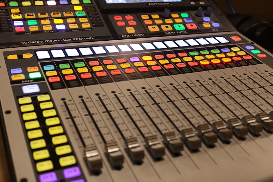 Video switcher and broadcast control panel with multiple screens